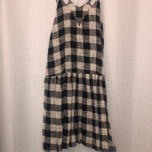 Black and white gingham tank dress